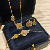 Golden Rose Necklace