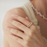 Mini Shell Pearl Gold Ring - Aria