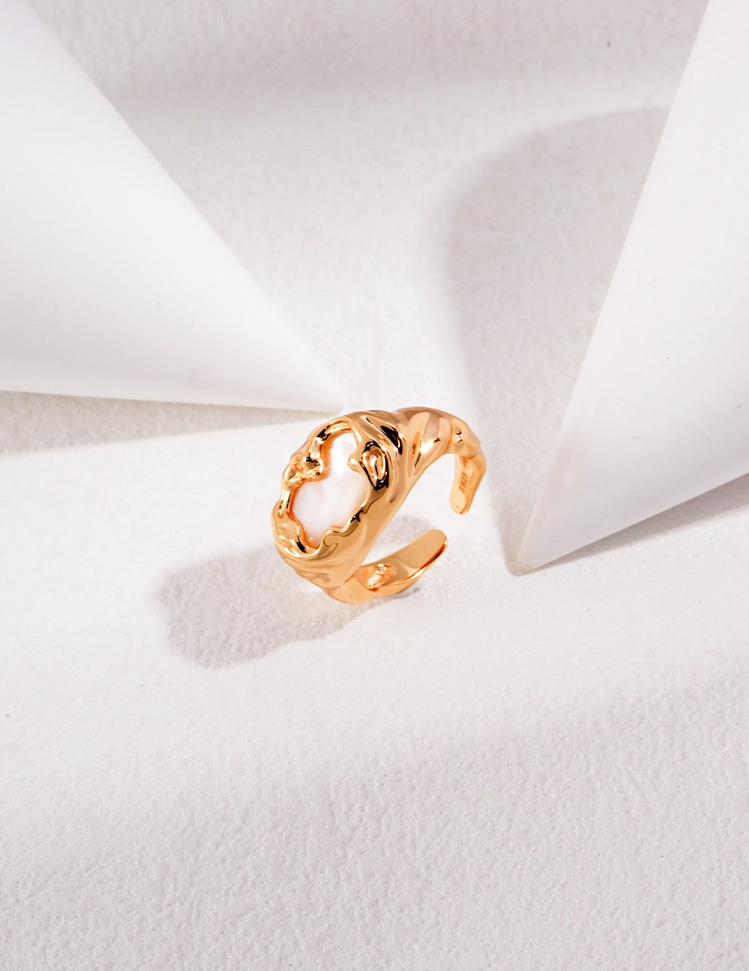 Golden Pearl Ring