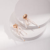 Gold Shell Pearl Earrings