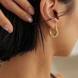 Croissant Hoop Earrings in Gold / Silver