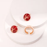 Mini Shell Pearl Gold Ring - Aria