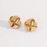 Gold Knot Stud Earrings