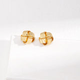 Gold Knot Stud Earrings