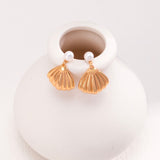 Dainty Shell with Pearl Earrings