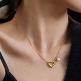 Love Heart with Pearl Necklace