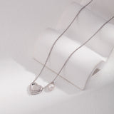 Love Heart with Pearl Necklace