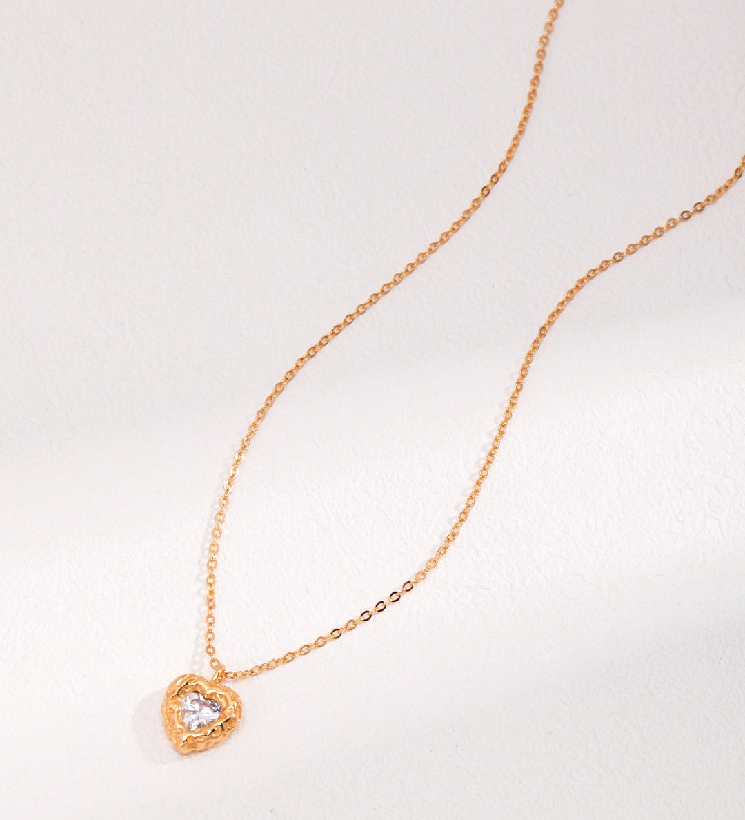 Sparkle Love Heart Gemstone Necklace