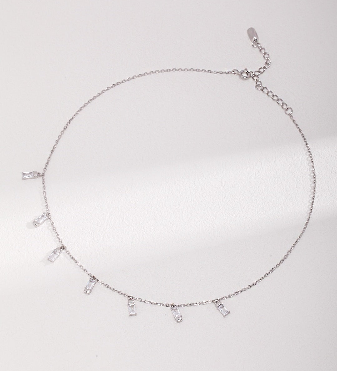 Sterling Silver Drop Choker Necklace