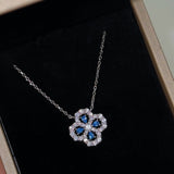 Blue Clover Necklace