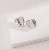 Heart & Pearl Stud Earrings