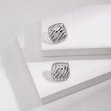 Chunky Wave Stud Earrings