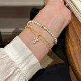 Double-layered Cross Bracelet